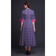 thumbnail image 3 of Bimba Robe Chemise à Carreaux à Boutons, Col Mandarin, Manches Retroussables, Imprimé, XXX-Grand, 3 of 5