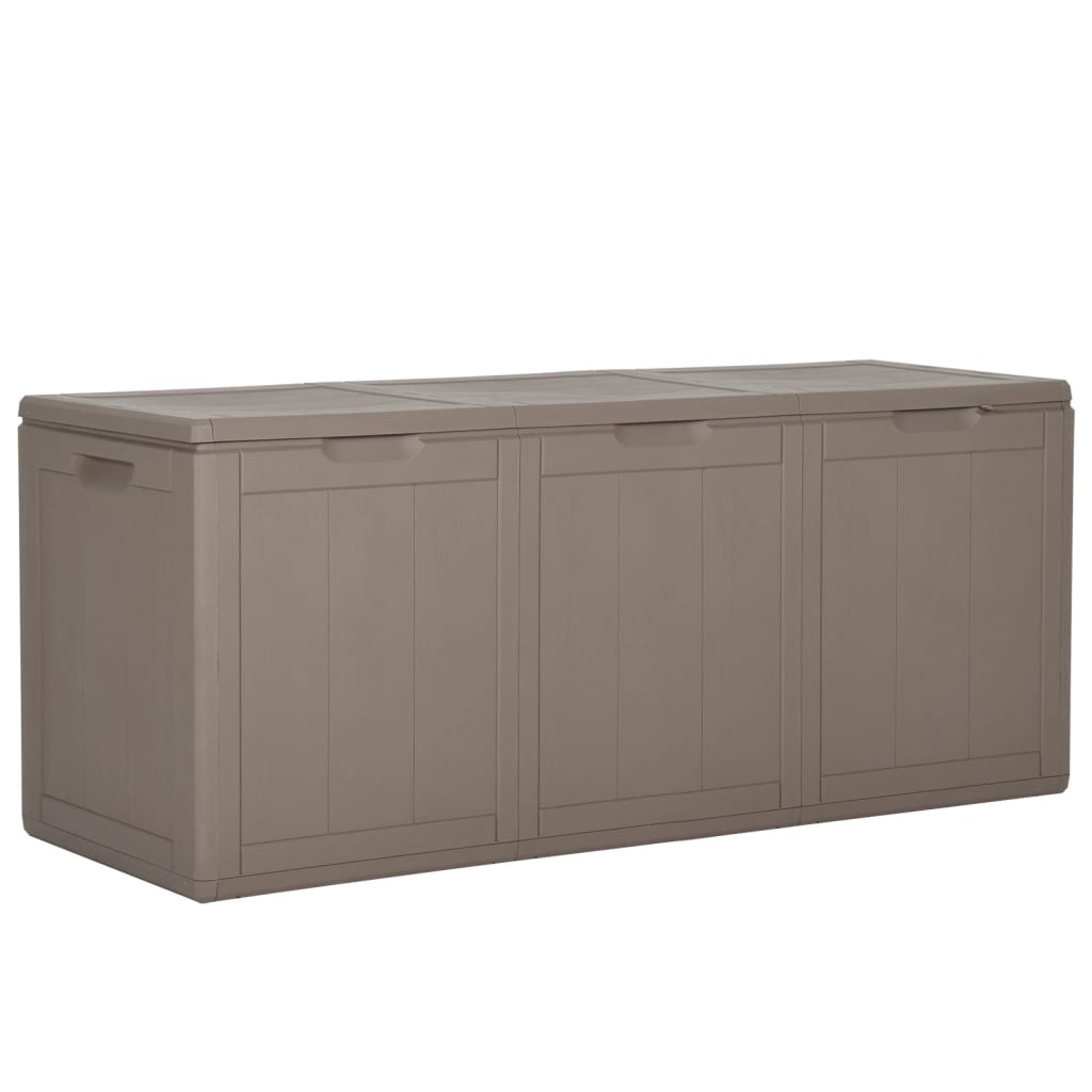 vidaXL Coffre de Rangement de Jardin 270 L Brun Aspect Bois PP