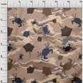 thumbnail image 3 of oneOone Cotton Poplin Light Brown Fabric Sea Sewing Craft Projects Fabric Prints By Yard 56 Inch Wide, 3 of 4