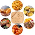 thumbnail image 2 of Jinsinto Doublures en Papier Parchemin pour Friteuse à Air Chaud, 200 Pcs Doublures Carrées pour Friteuse à Air, Papier Parchemin Perforé de 8,5 Pouces, 2 of 5