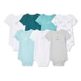 thumbnail image 1 of George Infants' Unisex Layette 100% Cotton 7-Pack Bodysuit, 1 of 2