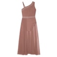 thumbnail image 4 of MSemis Robe de Danse Jazz Moderne Sans Manches pour Filles avec Strass Scintillants Jupe de Ballet Rose Poussiéreux 8, 4 of 6