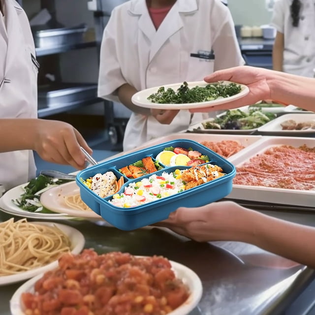 Yhmxh Lunch Box for Kids Kitchen Gadgets Portable Plastic Partition Integrated Lunch Box Multi-functional Light Food Bento Box Lunch Containers Bentgo Lunch Box for Home School Office Picnic
