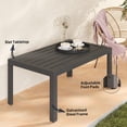 thumbnail image 4 of Outsunny Table Basse d'Extérieur, Table de Patio Rectangulaire, Cadre en Acier, Gris, 4 of 10