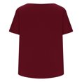 thumbnail image 4 of Birdeem T-Shirt à Boutons pour Femmes, Décontracté, Ample, Uni, Col Ras du Cou, Manches Courtes, 4 of 6