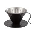 thumbnail image 1 of Visland Coffee Filter Cone Stainless Steel Hand Drip Pour Over Coffee Funnel with Spiral Ribs Dishwasher Safe V-Shaped Coffee Filter for Most Coffee Makers Camping Home Brewing, 1 of 8