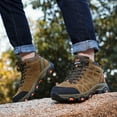 thumbnail image 3 of Dakaela Mens Womens Winter Hiking Boots Waterproof Warm Snow Booties Non Slip Motorcycle Combat Boot, 3 of 9