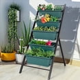 thumbnail image 3 of Costway 5-tier Vertical Garden Planter Box Elevated Raised Bed w/5 Container Green, 3 of 9
