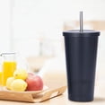thumbnail image 1 of RKSTN coffee mug Fashionable Stainless Steel Straw Cup Coffee Cup 500ml Large Capacity Vacuum Portable Insulation Gift Cup, 1 of 3