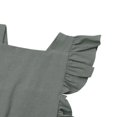 thumbnail image 4 of Baby Girl Ruffle Solid Color Romper Jumpsuit Outfit Sunsuit, 4 of 5