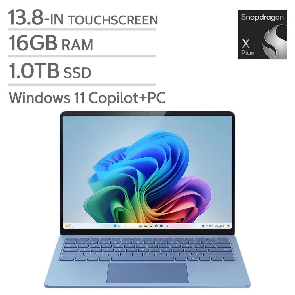 Boîte Ouverte - Microsoft Surface Ordinateur Portable Copilot+ PC EP2-19289 Ordinateur Portable à Écran Tactile 13,8 Po - Bleu (Qualcomm® SnapdragonTM X Plus / RAM / SSD 1 To / Windows 11 Famille)