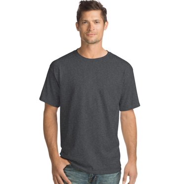 Hanes Mens 5.2 oz HEAVYWEIGHT Short Sleeve T-shirt, 4XL, Charcoal Heather, 4XL,