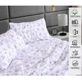 thumbnail image 4 of RUVANTI Draps 100 % Coton – Parure de Lit en Percale pour Lit Simple, Motif Floral Rafraîchissant et Respirant, Résistants et d'Une Douceur Incomparable, Bonnet de 40 cm, Ensemble 3 Pcs, Funa Flora, 4 of 8