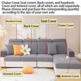 thumbnail image 4 of EcoNesxp Housse de sofa Universelle Résistante à l'Usure type Housse de sofa Housse Élastique de Coussin de sofa Housse de Remplacement Fauteuil Inclinable Housse de sofa pour Siège Simple L Antidérapant Gris Foncé, 4 of 5
