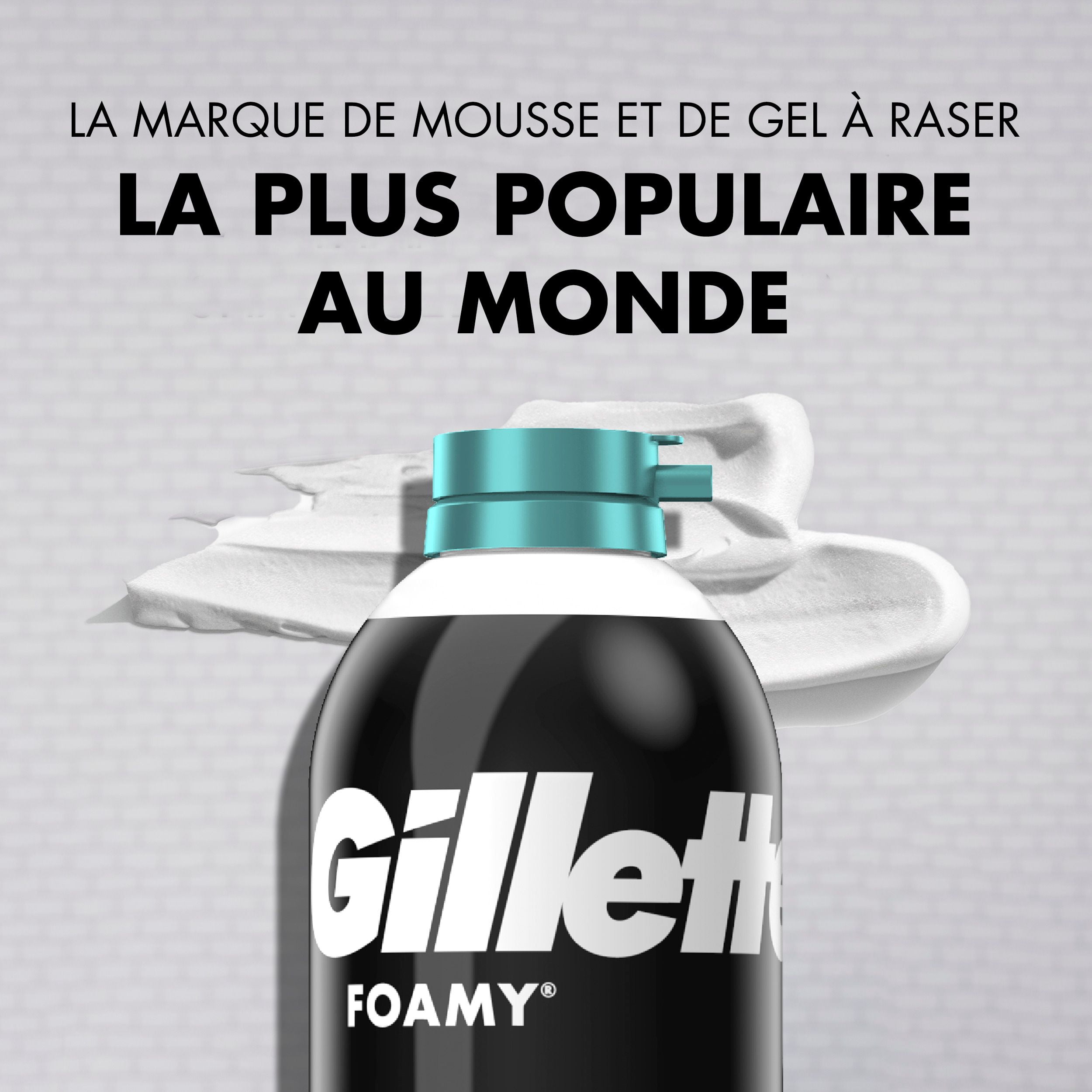 Mousse à raser pour hommes Gillette Foamy peau sensible