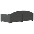 thumbnail image 3 of vidaXL Daybed with Trundle Dark Grey 100x190 cm Fabric, 3 of 5