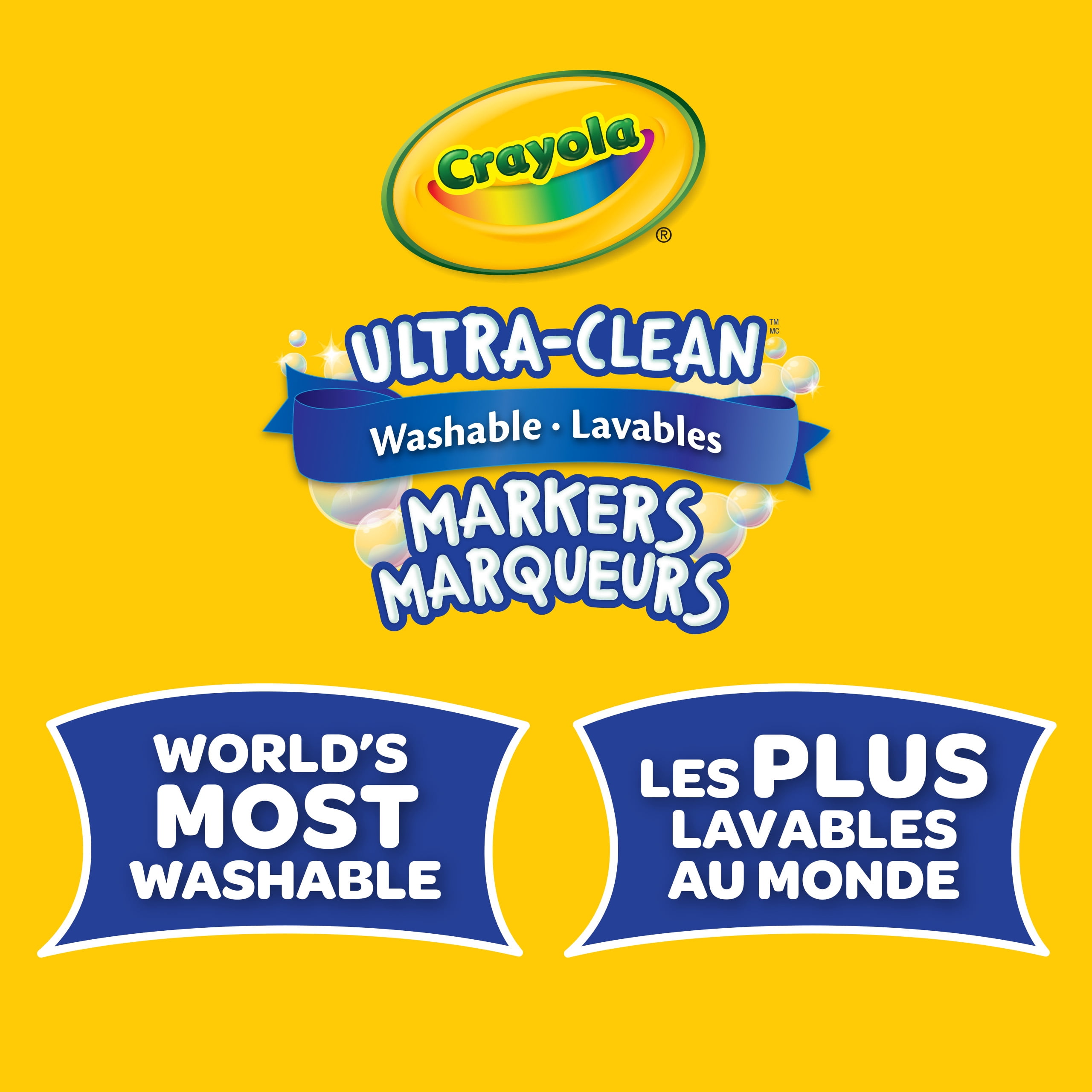 Crayola Ultra-Clean Washable Broad Line Markers, 10 Count