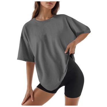 WILLBEST T-Shirt Basique Femmes Femmes Col Rond Ajusté Chemise Hauts Basiques Manches Courtes T-Shirt d'Été Hauts T-Shirt Classique Tee