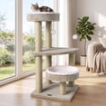 thumbnail image 2 of Gymax Carpeted Cat Tree 36'' Cat Tower w/ Comfy Plush Perches Scratching Posts, 2 of 10