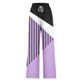 thumbnail image 4 of Pants for Women, Womens Fashionable Striped Printed Drawstring Wide Leg Pants, 4 of 4