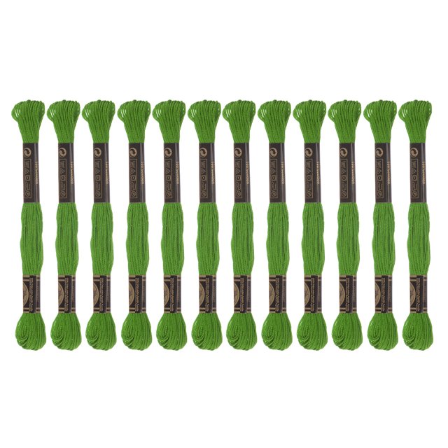 Unique Bargains Fil à Broder Vert, 8 m - 12 Écheveaux
