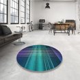 thumbnail image 4 of Ahgly Company Tapis d'Intérieur Rectangulaire Transitionnel Vert Mer Clair Lavable à la Machine, 5 Pieds x 7 Pieds, 4 of 7
