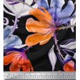 thumbnail image 1 of Soimoi Polyester Crepe Fabric Flower Watercolor Fabric Prints by Yard 42 Inch Wide, 1 of 3