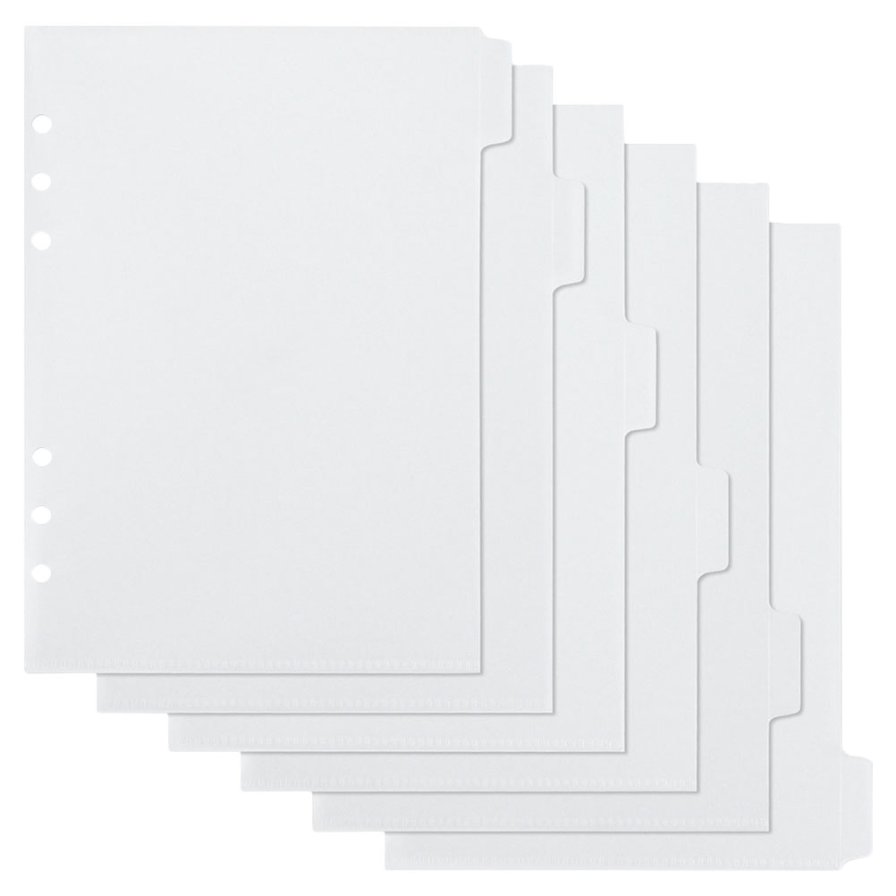 6 Sheets of Binder Pockets Document Wallet Binder Pockets Plastic Binder Folders Bag