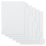 6 Sheets of Binder Pockets Document Wallet Binder Pockets Plastic Binder Folders Bag