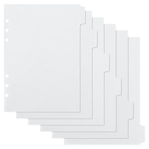 6 Feuilles de poches de binder Document Wallet Pockets de butter en plastique Binder Dossiers Sac