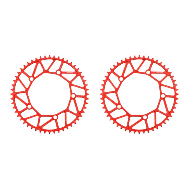 Youkk Alloy Crank set - Durable Precise Fit Smooth Operation - Guaranteed Compatibility Bicycles Crank 52T red 2Set