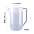 thumbnail image 3 of Uscallm Cold Water Kettle Large Capacity 5000ml 4000ml 2500ml Plastic Beverage Pitcher Household Food Grade Water Jug with Handle and Spout for Refrigerator Kitchen Office, 3 of 5
