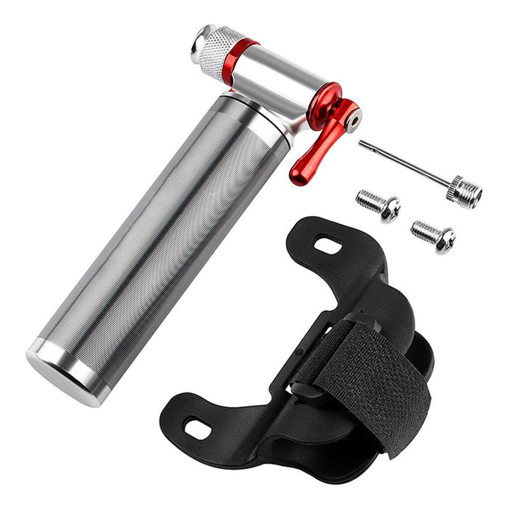 Small Bike Automatic Inflator Bicycle Cycling Carbon Dioxide Tire Inflator Portable Tire Air Pump Knob Valve Aluminum Alloy Emergency Inflator Not Include Air Bottle