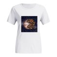 thumbnail image 2 of T-Shirts à Col Rond Imprimés pour Femmes Grande Taille, Imprimé Chat, Manches Courtes, T-Shirt Graphique, 2 of 4