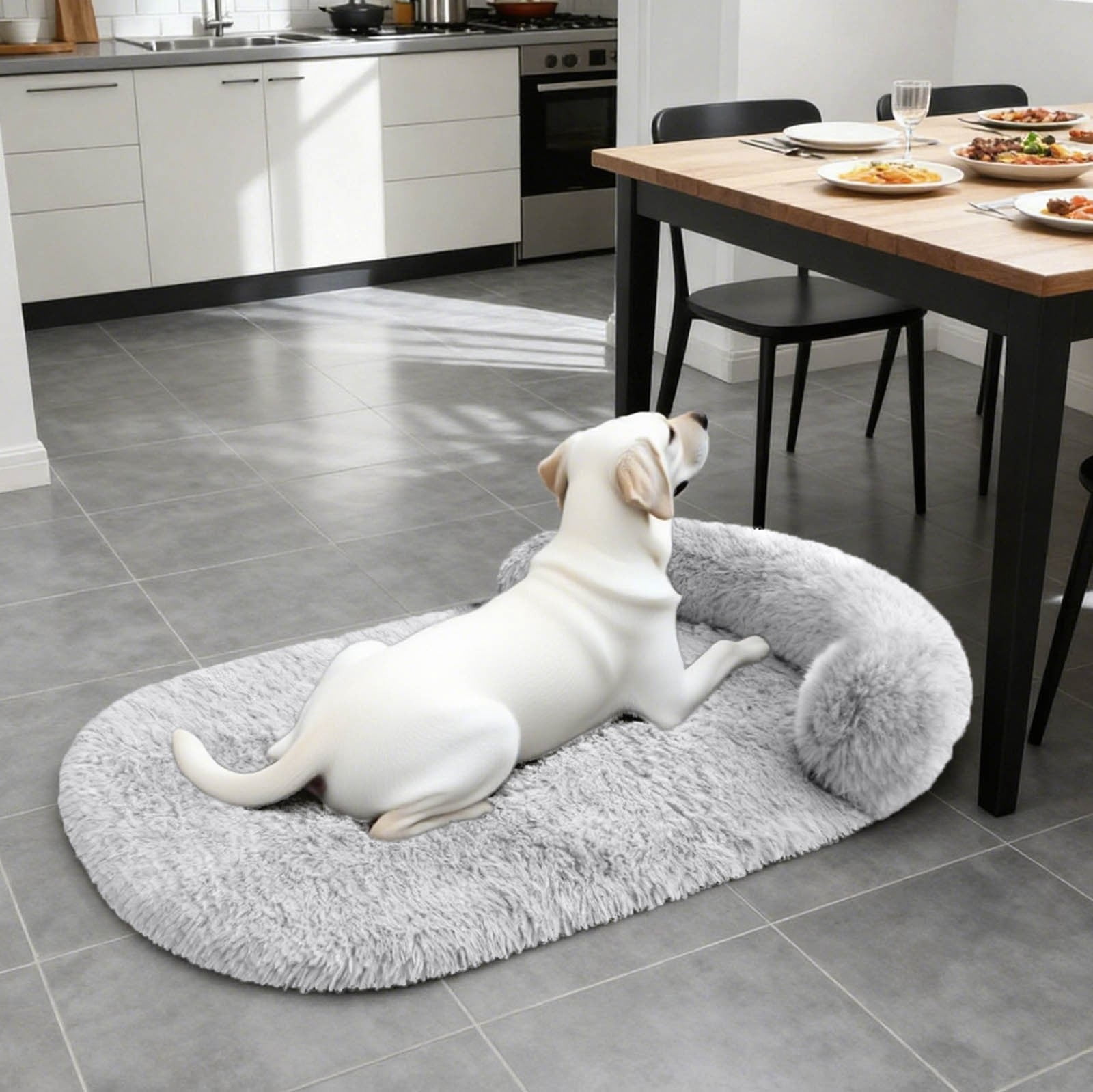 Orthopedic Calming Dog Bed for Large Breeds with Memory Foam Bolster Sofa Design Removable Washable Cover and Non- Bottom Egg Crate Comfort Pet Bed