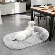 Orthopedic Calming Dog Bed for Large Breeds with Memory Foam Bolster Sofa Design Removable Washable Cover Non- Bottom Comfort Egg Crate Mattress
