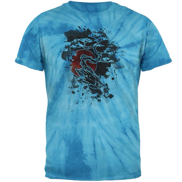 Japanese Bonsai Tree Ink Splatter Mens T Shirt