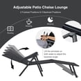 thumbnail image 4 of Costway Chaise Longue Pliante de Patio, Extérieure, Portable, Inclinable, Plage, Noire, 4 of 8