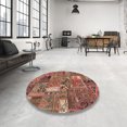 thumbnail image 3 of Ahgly Company Tapis d'Intérieur Rectangulaires Abstraits Brun Rouge Patchwork, 6 Pieds x 9 Pieds, 3 of 6