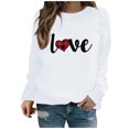 thumbnail image 1 of Hauts à Manches Longues pour Femmes Mode Pull Imprimé Amour Blouse Ample Hauts pour Femmes Manches Longues Mode pour Femmes, 1 of 8
