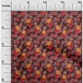 thumbnail image 2 of oneOone Silk Tabby Maroon Fabric Tropical Leaf Sewing Craft Projects Fabric Prints By Yard 42 Inch Wide, 2 of 5