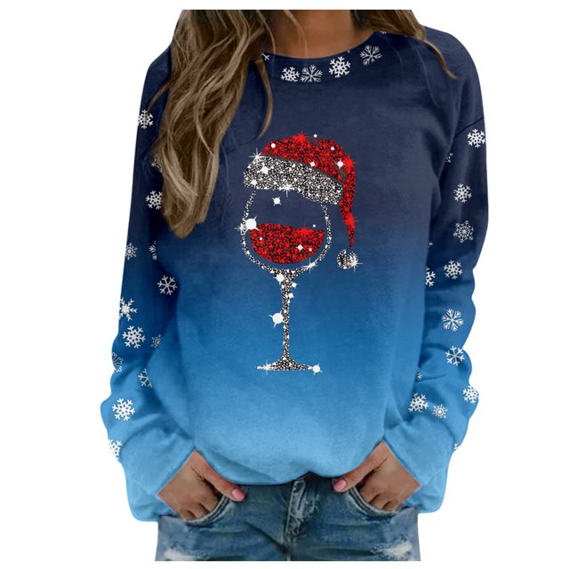 Chandail pour Femmes, Hauts à Bande « Merry Bottom », Femmes, Imprimé de Noël, Col Rond, Veste à Fermeture Éclair Asymétrique, Femmes, Col Rond, Coupe Ajustée, Chandails à Enfiler, Convient, Manches Longues, Chandails d'Entraînement, Blouse Ample
