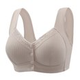 thumbnail image 1 of Bras for Women, Womans Solid Color Front Buckle Ventilate Elastic Style Medium Sized Bra Without Steel Rim, 1 of 3