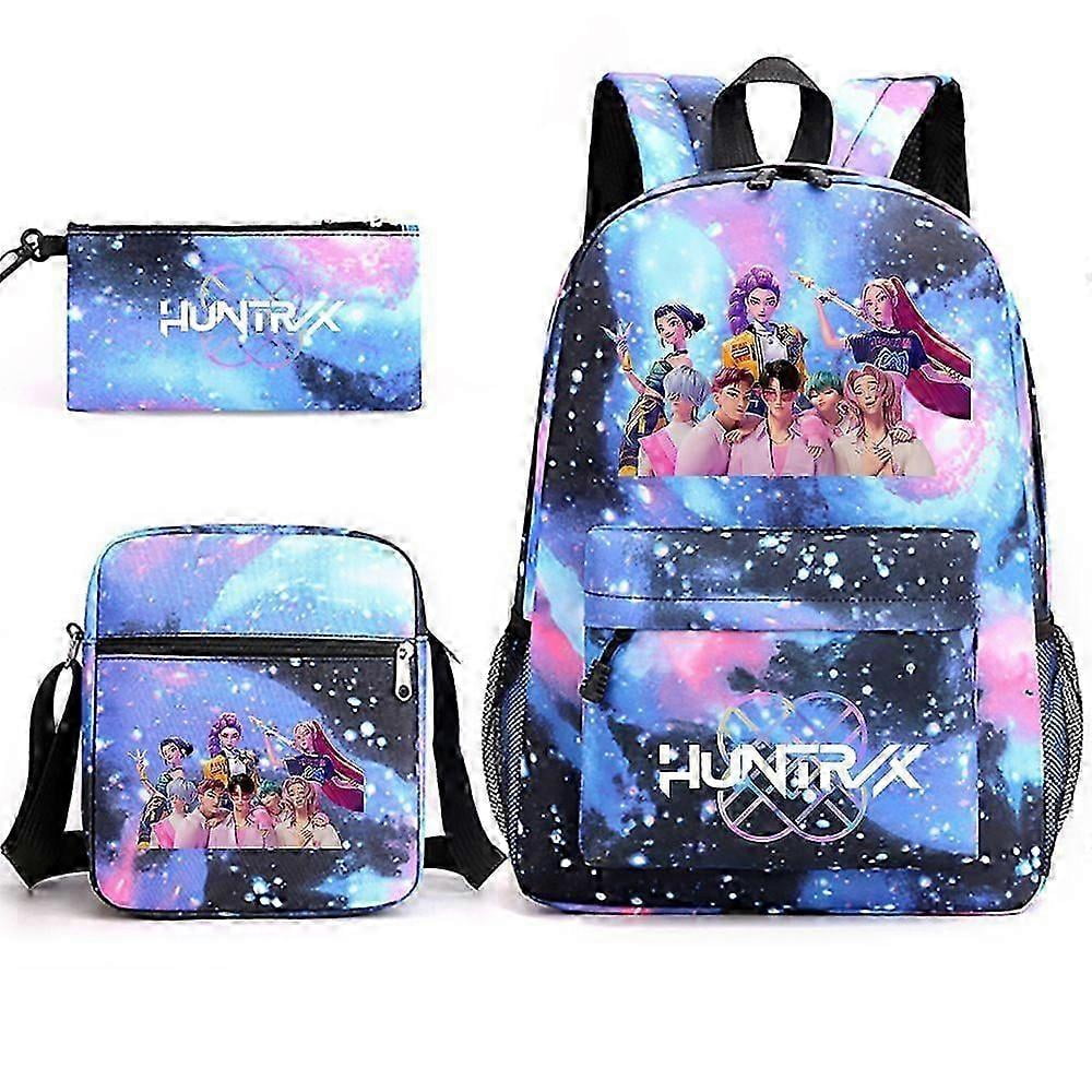 3 PCS Set Backpack Anime School Backpack Elementary School Bag Lunch Bag Pencil Bag