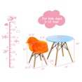 thumbnail image 2 of Gymax Ensemble de Table Ronde Moderne Colorée pour Enfants 5 Pcs avec 4 Fauteuils, 2 of 10
