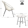 thumbnail image 2 of Songmics 3-Piece Acapulco Patio Furniture Set, White, 2 of 7