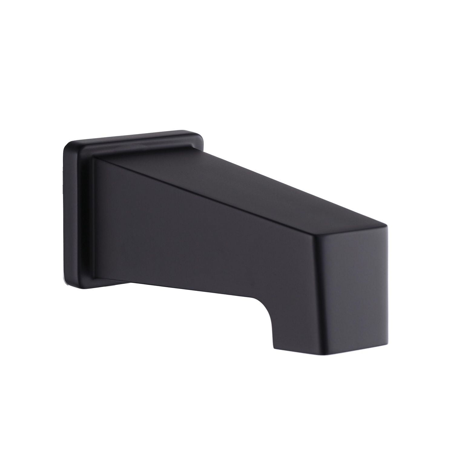 akuaplus® Matte Black 3-Way diverter Pressure Balance Bath Shower Valve Set square w/ 1-Set Shower head and Spout