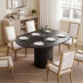 thumbnail image 2 of HOMCOM Extendable Dining Table 43.5"-59" Farmhouse Kitchen Table Black, 2 of 10