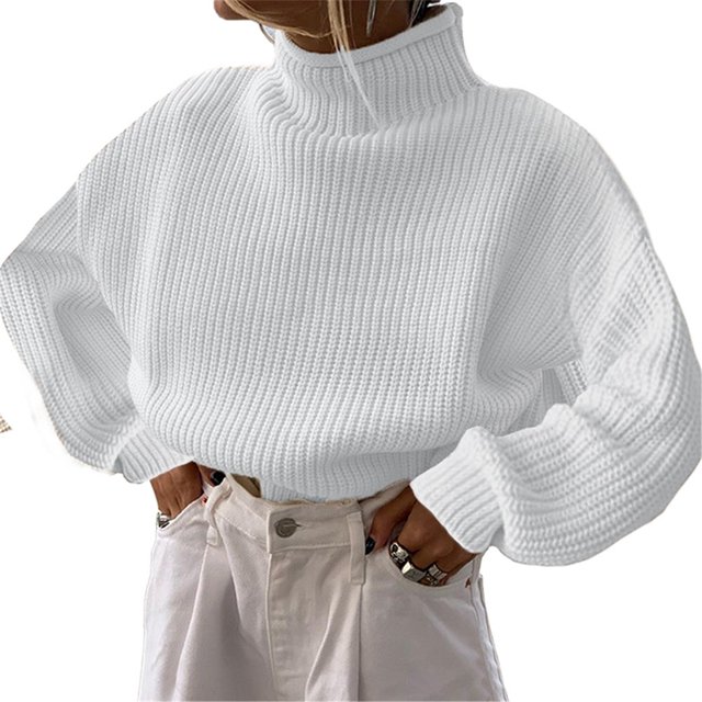 MesaSe Femmes Pulls Col Rond Épaule Longue Manches Solides Couleur en Vrac Pull Tricoté Pulls Gris M