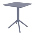 thumbnail image 1 of Compamia Sky Square Folding Table 24 inch Polypropylene Resin with Folding Top, Dark Gray (1 Count), 1 of 8